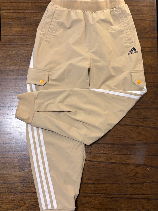 adidas Other - adidas Kids Tan Jogger Track Pants with White Stripes